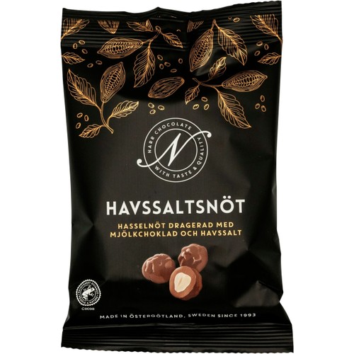 Choklad Hasselnöt & Havssalt 100g Narr Chocolate