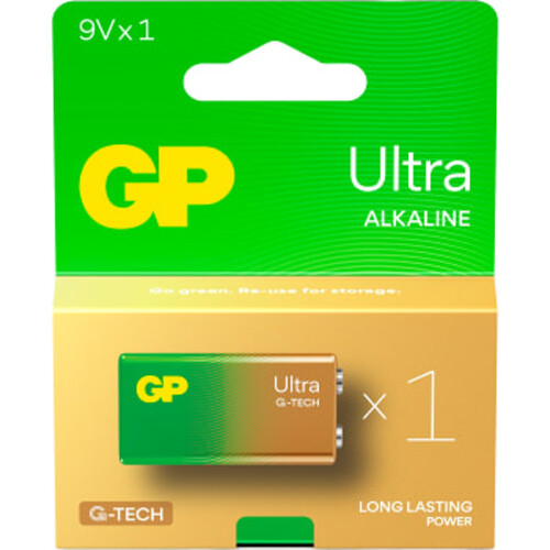 Batteri GP Ultra Alkaline 9V/6LF22 1st GP