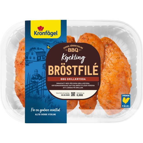 Kycklingbröstfilé Färsk Kryddmarinerad ca 2,3kg Kronfågel