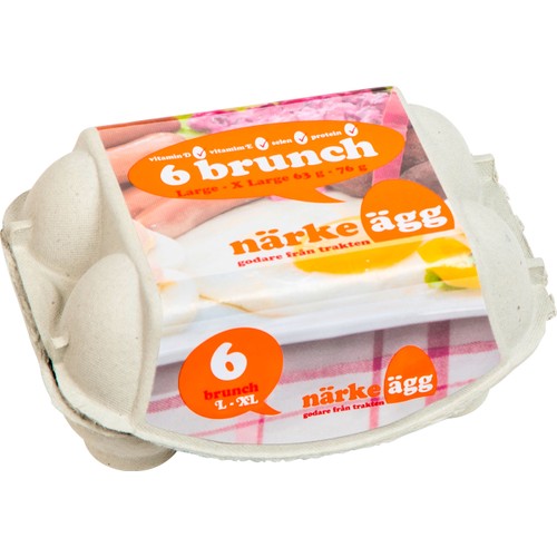 Ägg L/XL 6-pack Brunch Frigående Närke ägg