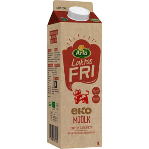 Mjölk Ekologisk Laktosfri 3% 1l Arla Ko®