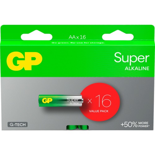 Batteri GP Super Alkaline AA/LR6 16-pack GP