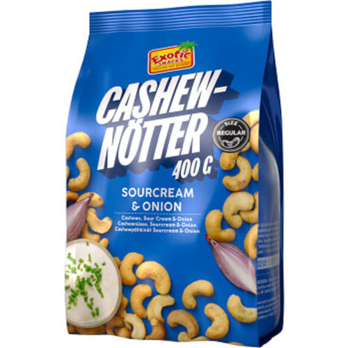 Cashewnötter Sourcream & onion 400g Exotic Snacks