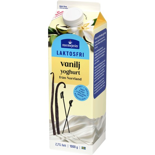 Vaniljyoghurt Laktosfri 2,7% 1000g Norrmejerier