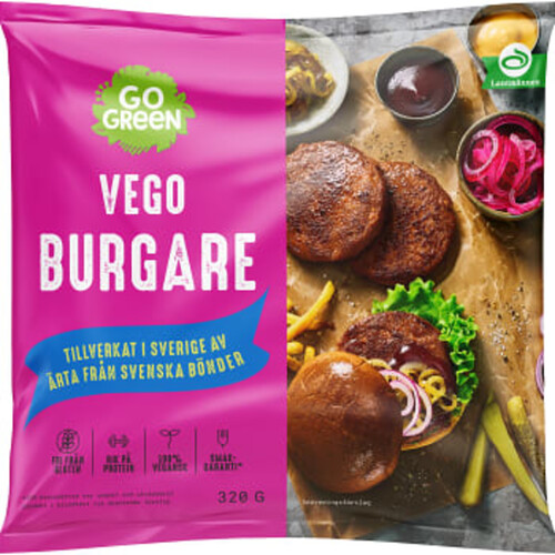 Vegoburgare Ärta 320g GoGreen