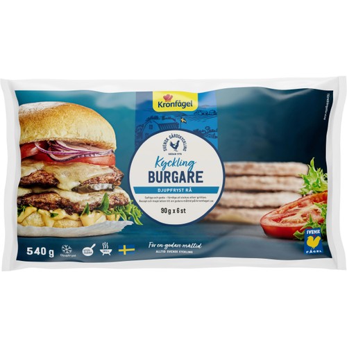 Kycklingburgare 540g Kronfågel