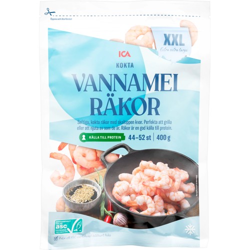 Vannameiräkor kokta 400g ICA