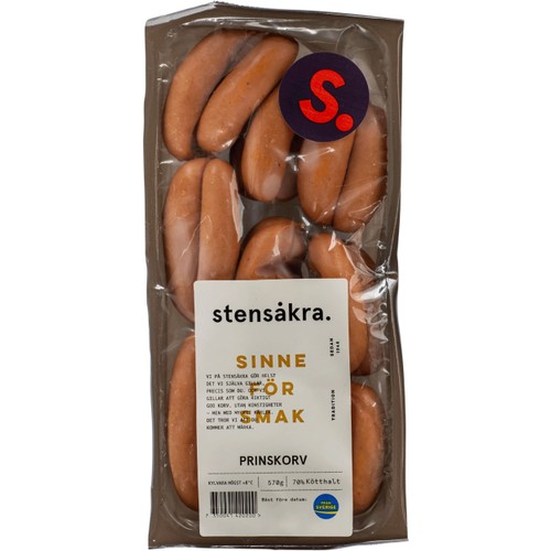Prinskorv 70% Kötthalt 570g Stensåkra