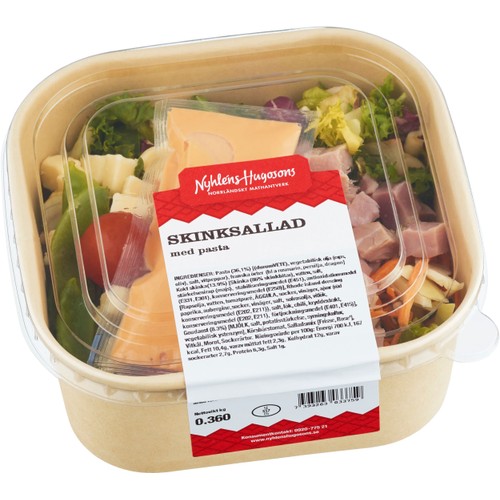 Sallad Pasta & Skinka 385g Nyhléns Hugosons