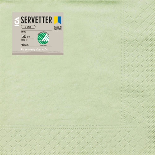 Servett Lingrön 40cm 50-p ICA