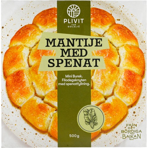 Mantije paj med spenat 500g Plivit