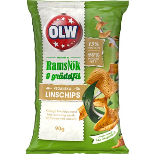 Linschips Ramslök & Gräddfil 90g Olw