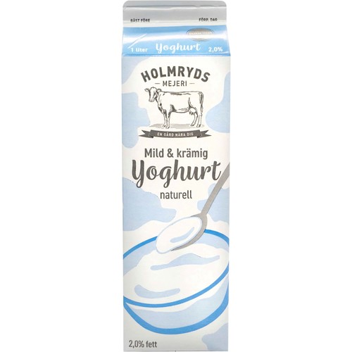 Yoghurt 2,0% Naturell 1l Holmryds Mejeri