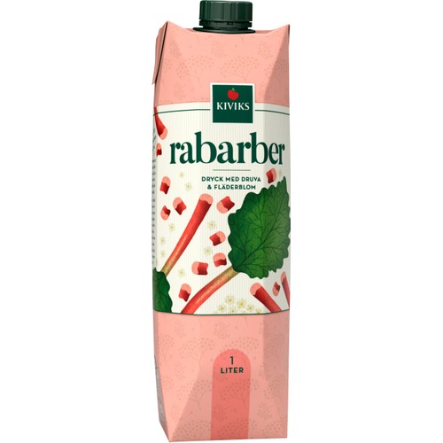 Rabarberdryck med druva & fläder 1l Kiviks Musteri