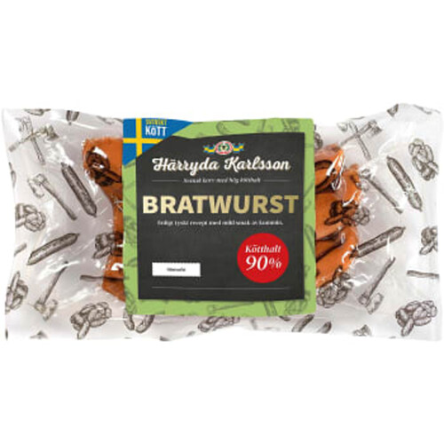 Bratwurst 90% Kötthalt 210g Härryda Karlsson
