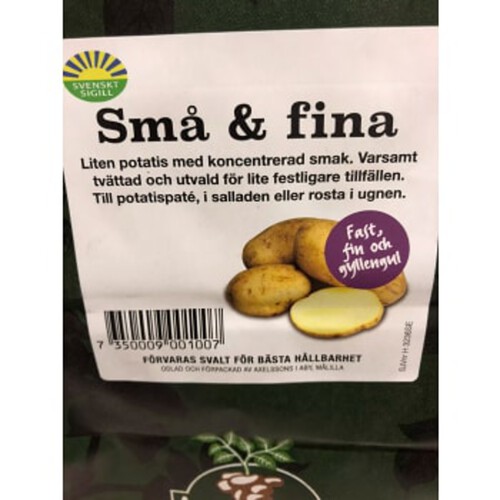 Potatis Små och fina 1kg Axelssons i Aby