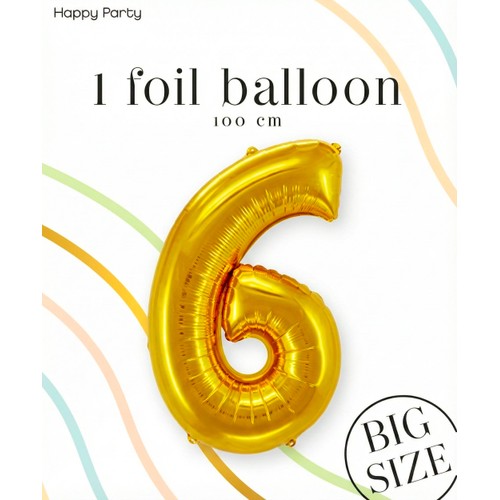 Folieb guld 6 100cm Happy Party
