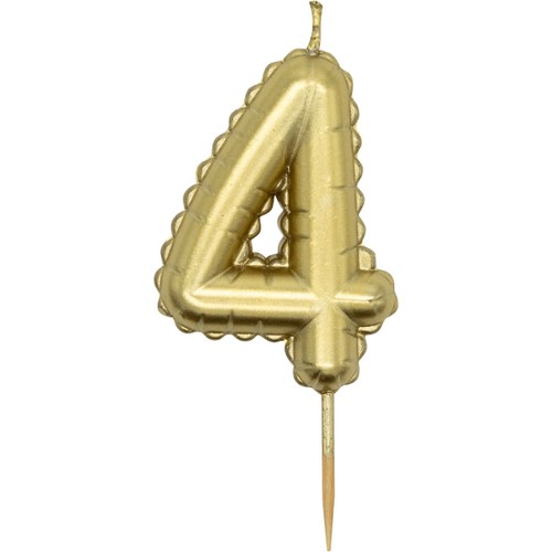 Sifferljus 4 guld Happy Party