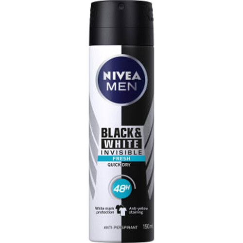 Deodorant Spray Black & White Fresh 150ml NIVEA MEN