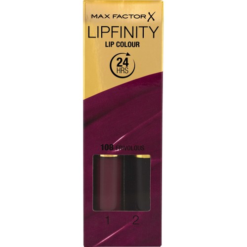 Lipfinity 108 Frivolous Läppfärg ca 2ml 2-p Max Factor