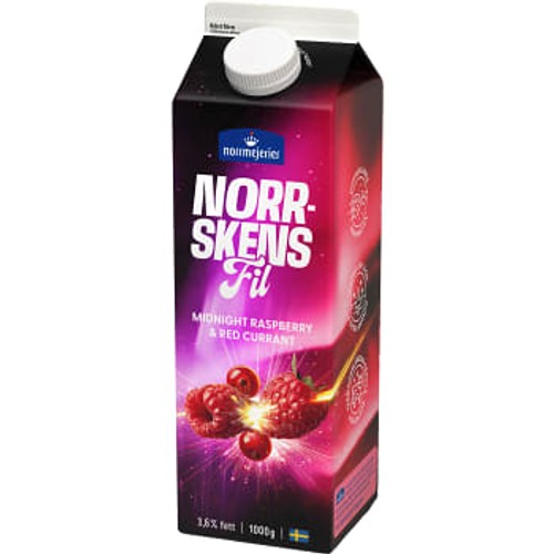 Norrskensfil Midnight Raspberry Red Currant 3,6% 1000g Norrmejerier