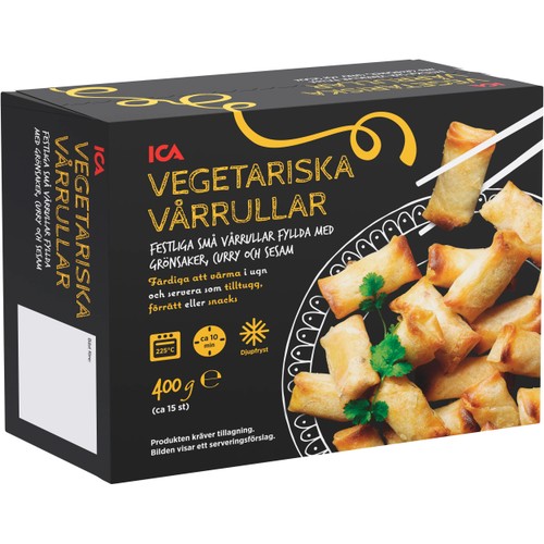 Vårrulle Curry & sesam vegetariska Frysta 400g ICA