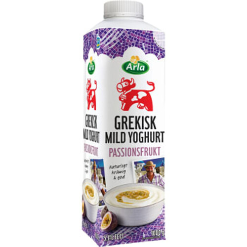 Grekisk Yoghurt Mild Passionsfrukt 5,1% 1000g Arla Ko®