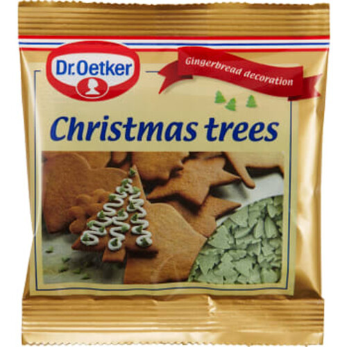 Dekorströssel Christmas trees 15g Dr.Oetker