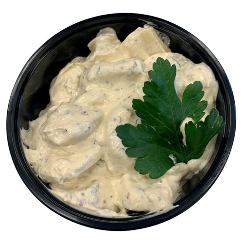 Potatissallad paprika och purjolök