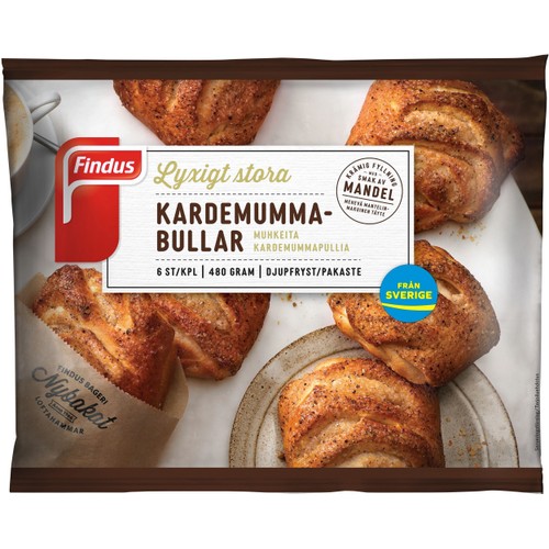 Kardemummabullar Frysta 480g Findus