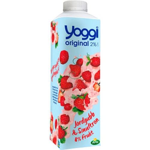 Yoghurt Original Jordgubb & smultron 2% 1000g Yoggi