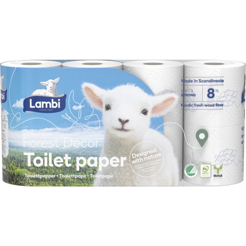 Toalett dekor 8-pack Lambi