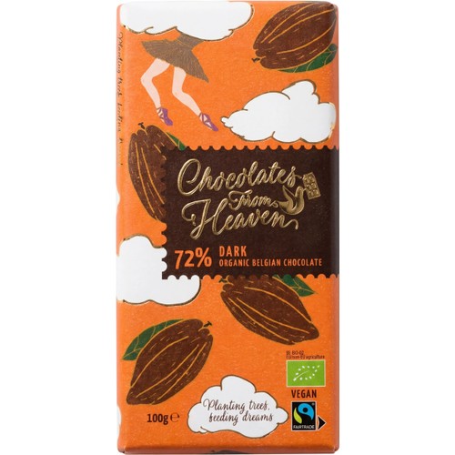 Mörk Choklad 72% Eko 100g Chocolates From Heaven