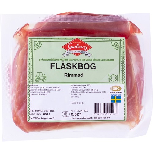 Fläskbog Rimmad ca 500g Gudruns