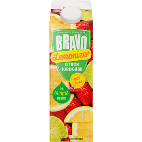 Juice Lemonizer Citron & jordgubb 1l Bravo