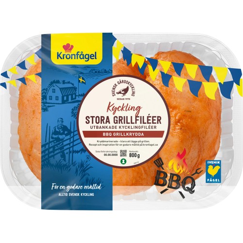 Kycklingfilé BBQ 800g Kronfågel