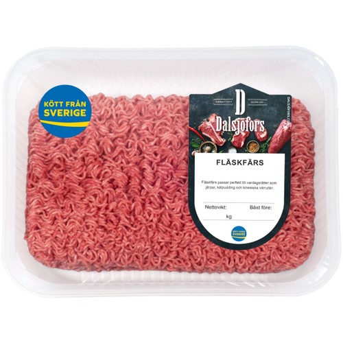 Fläskfärs Färsk 20% 1kg Dalsjöfors Kött