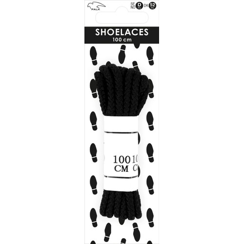 Skoband sport svart 100cm falk