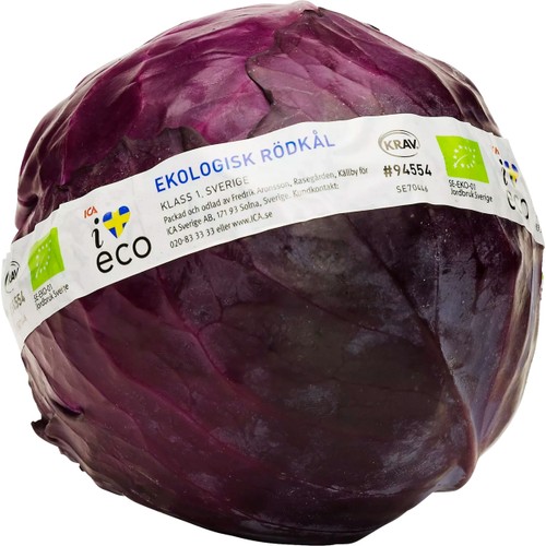 Rödkål ca 1,2kg Klass 1 ICA I love eco