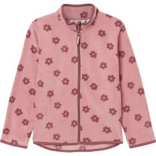 Fleecejacka rosa blommor 110/116 mywear