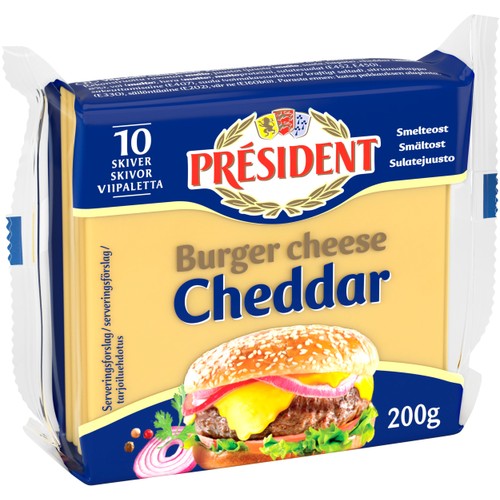 Burger Toast Cheddar 200g  President