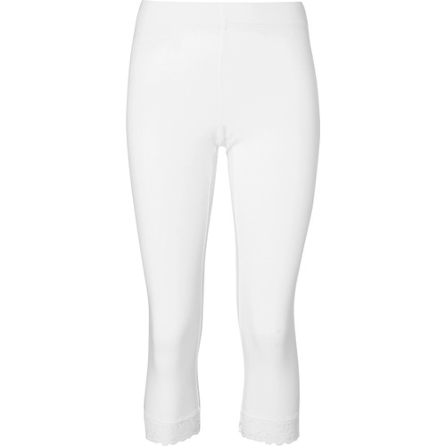 Capritights med spets Vit XL ICA I love eco