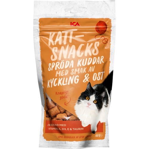 Kattsnacks Kyckling & Ost 60g ICA