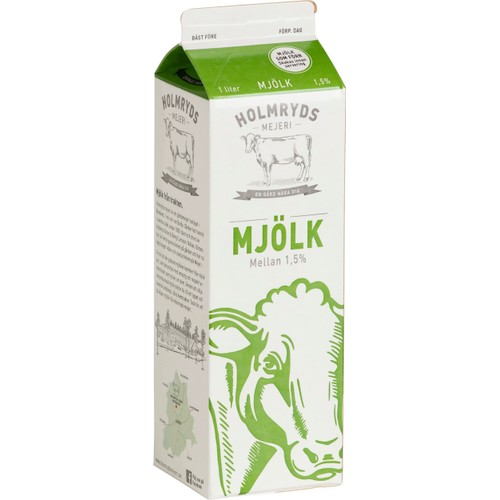 Mellanmjölk 1,5% 1l Holmryds Mejeri
