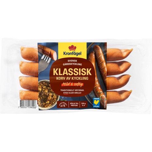 Grillkorv av Kyckling Klassisk 320g Kronfågel