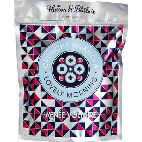 Crunchy Granola Hallon & blåbär 500g Renée Voltaire