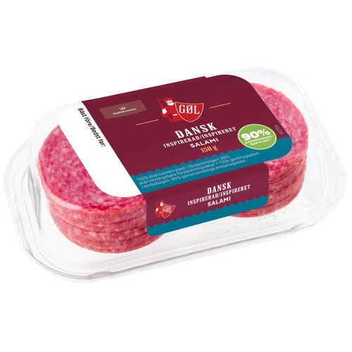 Klassisk dansk salami skivad 150g Göl Pölser