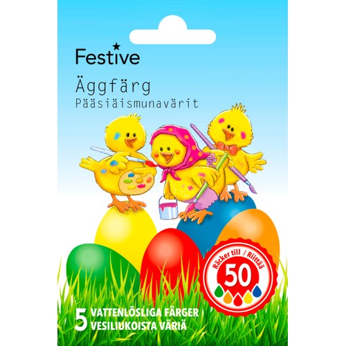 Äggfärg 5 Färger Tabletter 1st Festive