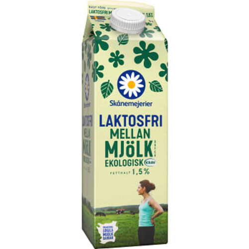 Mellanmjölk Laktosfri 1l KRAV Skånemejerier