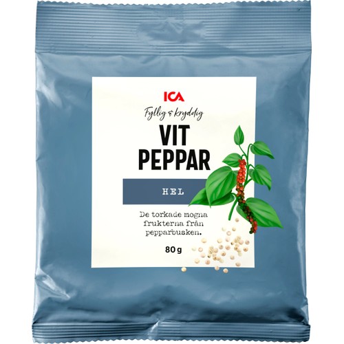 Vitpeppar Hel 80g ICA